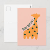 Niedliche Orangengiraffe Postkarte (Vorne/Hinten)