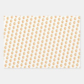 Niedliche Orangenkarotten, Ostereier und Punkte Geschenkpapier Set (Vorderseite)