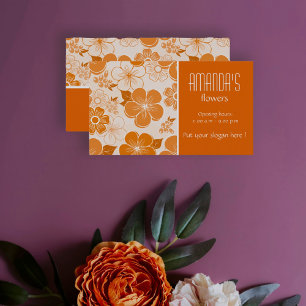 Niedliche Orangenkarte Blume Visitenkarte