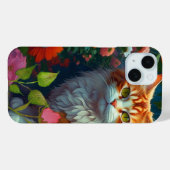 Niedliche Orangenkatze bei Blume Case-Mate iPhone Hülle (Rückseite (Horizontal))