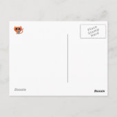 Niedliche Orangenkatze mit Star Postkarte (Rückseite)