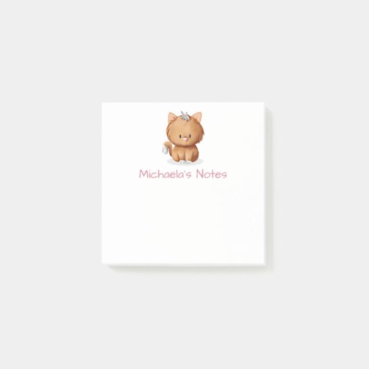 Niedliche Orangenkatze Post-it Klebezettel (Vorderseite)