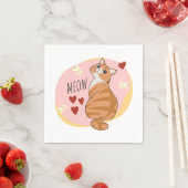 Niedliche Orangenkatze Serviette (Beispiel)