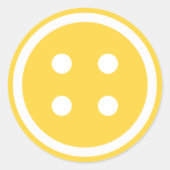 Niedliche Orangennähtaste Runder Aufkleber (Vorderseite)