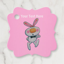 Niedliche Orangennase in Weiß, rosa Geschenkanhänger