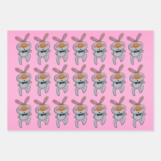 Niedliche Orangennasen, die Pinks aufblähen Geschenkpapier Set (Vorderseite)