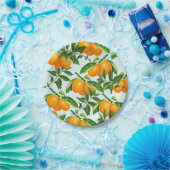 Niedliche Orangenpapier-Teller Pappteller (Party)