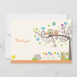 Niedliche Orangenschale Neutral Baby Dusche Dankes Dankeskarte