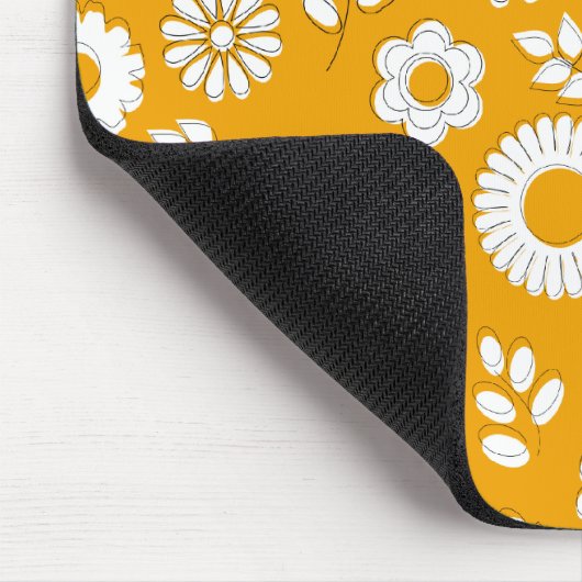 Niedliche Orangensommer Blume Mousepad (Ecke)