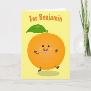 Niedliche Orangenzitrusfrüchte Karte