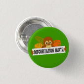 Niedliche Orangutan-Entwaldung Hurrikanmeldung Button (Vorne & Hinten)