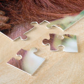 Niedliche Orangutan Mama und Baby, Jigsaw Puzzle (Seite)