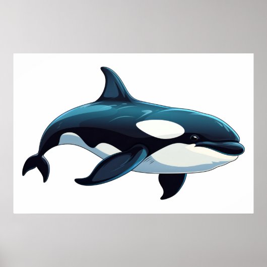 Niedliche Orca-Doodle Poster (Vorne)