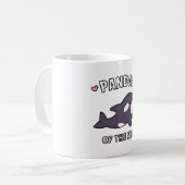 Niedliche Orca Pandas des Seehundels Funny Kaffeetasse (Vorderseite Links)
