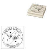 Niedliche Origami-Blume - Handmade mit Liebe Gummistempel (Stempel)