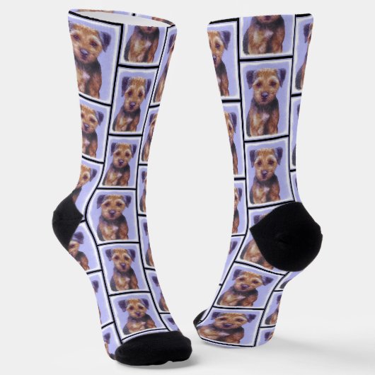 Niedliche, originale Haustier-Hundkunst an der Gre Socken (Gewinkelt)