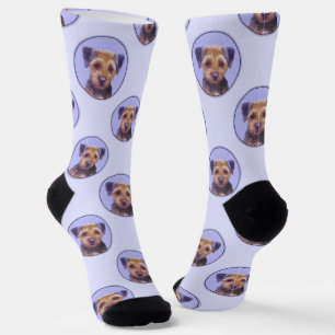 Niedliche, originale Haustier-Hundkunst an der Gre Socken