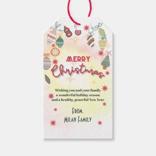 Niedliche Ornamente Feiertag Weihnachten Party Ein Geschenkanhänger (Vorderseite)