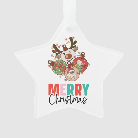Niedliche Ornamente - Frohe Weihnachten (Vorderseite)