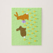 Niedliche Osterbände und Affodile Jigsaw Puzzle (Vertikal)