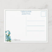 Niedliche Osterbände und Vergessenmernots Postkarte (Rückseite)