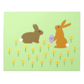 Niedliche Osterbänder und -düsterhäuser Notepad Notizblock (Vorderseite)