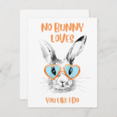 niedliche Osterbraun-Graubraun Feiertagskarte (Vorne/Hinten)