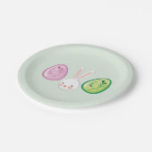 Niedliche Osterbrunnyy Ei Hunt & Brunch Paper Tell Pappteller (Schrägansicht)