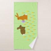 Niedliche Osterbünen und Affodien Badehandtuch (Badehandtuch)