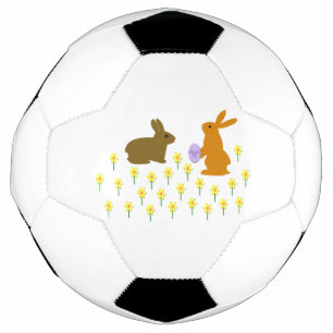 Niedliche Osterbünen und Affodien Fußball