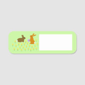 Niedliche Osterbünen und Affodien Namensschild (Vorderseite)