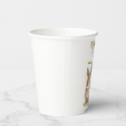 Niedliche OsterBunnies | Happy Oaster Watercolor A Pappbecher (Rechts)