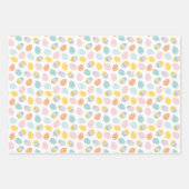 Niedliche Osterbüscheln in Karotten und Eierautos  Geschenkpapier Set (Vorderseite 3)