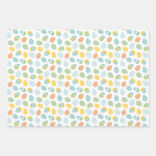 Niedliche Osterbüscheln in Karotten und Eiern Geschenkpapier Set (Vorderseite 3)