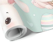 Niedliche Osterbüschen mit Ostereiern Geschenkpapier (Rolleneckpunkt)