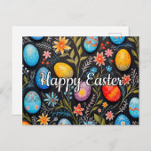 Niedliche OsterCollage im Frühjahr Postkarte (Vorne/Hinten)