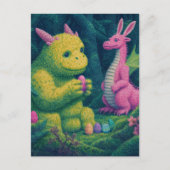 Niedliche Osterdrachen Postkarte (Vorderseite)