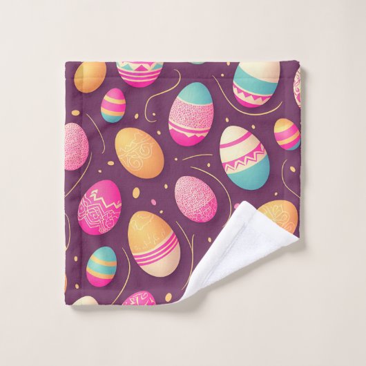 Niedliche Ostereier Badhandtuch Set (Waschlappen)