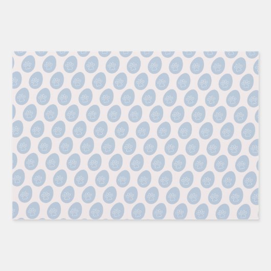 Niedliche Ostereier Drucke Pag Farben Muster Geschenkpapier Set (Vorderseite 2)