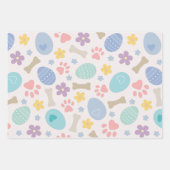 Niedliche Ostereier Drucke Pag Farben Muster Geschenkpapier Set (Vorderseite)