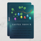Niedliche Ostereier Einladung (Vorne/Hinten)