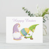 Niedliche Ostereier Feiertagskarte (Stehend Vorderseite)