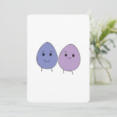 Niedliche Ostereier Feiertagskarte (Stehend Vorderseite)