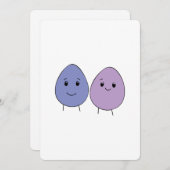 Niedliche Ostereier Feiertagskarte (Vorne/Hinten)