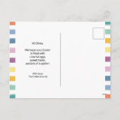 Niedliche Ostereier Feiertagspostkarte (Rückseite)