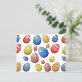 Niedliche Ostereier Frühjahrsgeschenk Postkarte (Stehend Vorderseite)