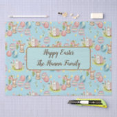 Niedliche Ostereier in Aquarellfarbe, sonnige und  Seidenpapier (Handwerk)