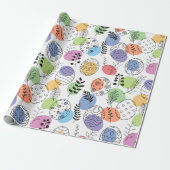 Niedliche Ostereier Muster Geschenkpapier (Ungerollt)