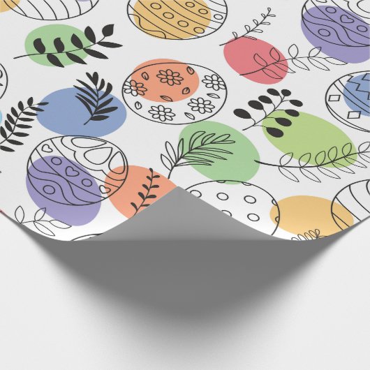 Niedliche Ostereier Muster Geschenkpapier (Ecke)