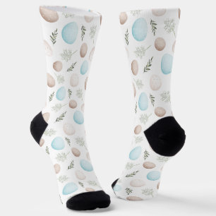 Niedliche Ostereier Muster Monogramm Socken